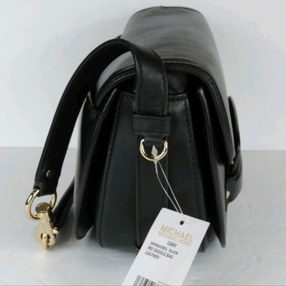 MICHAEL KORS black Leather Saddlebag Convertible Bag. HTF!! - Picture 5 of 9
